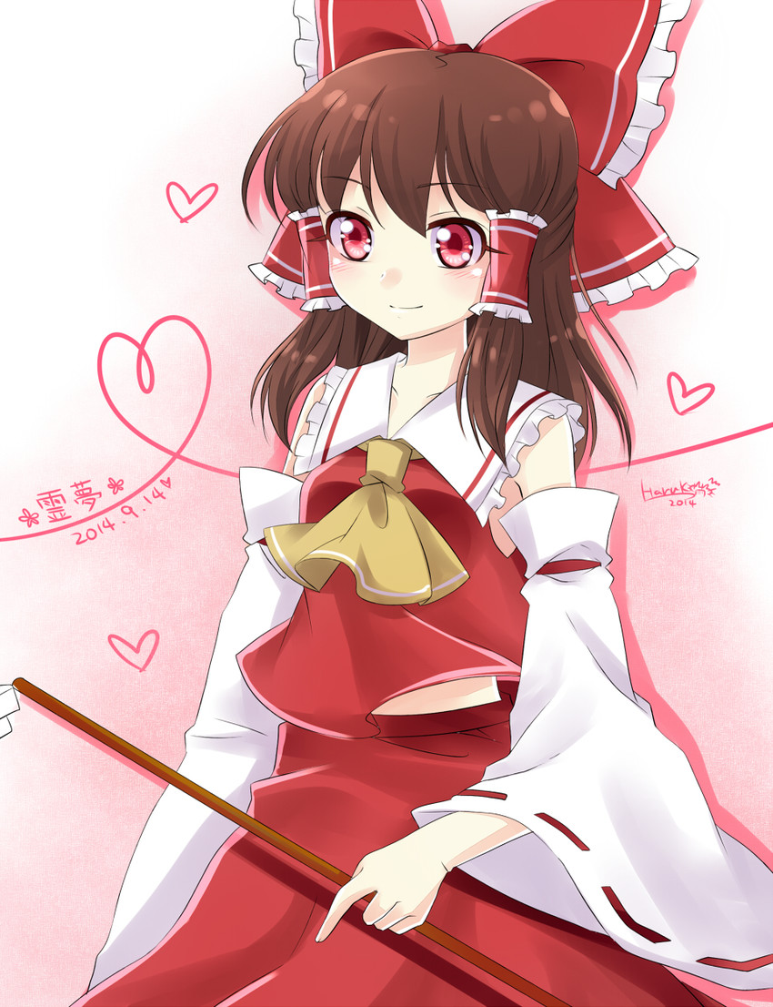 hakurei reimu (touhou) drawn by haruki_(colorful_macaron)