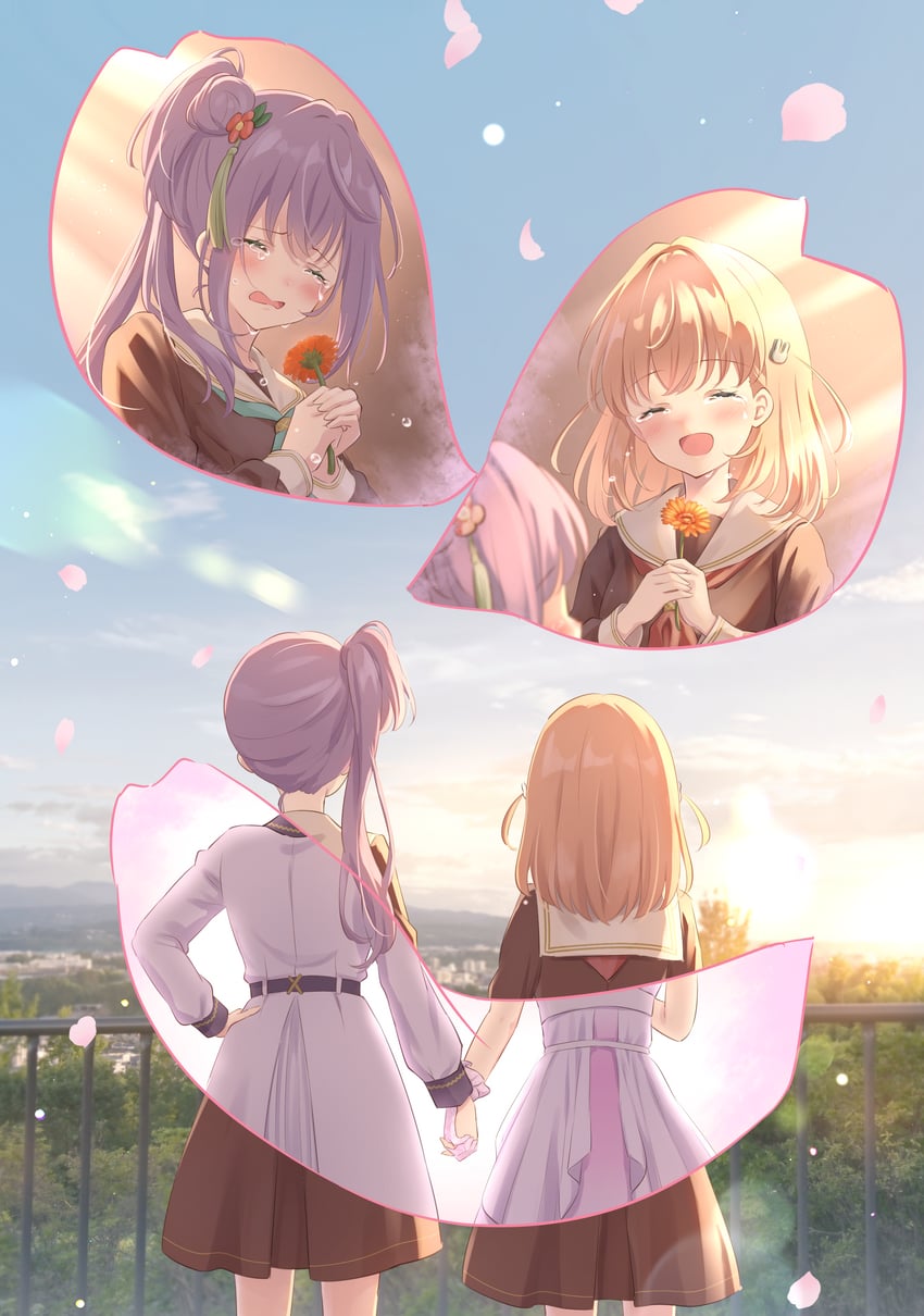 hinoshita kaho and otomune kozue (love live! and 1 more) drawn by hanazora_satsuki