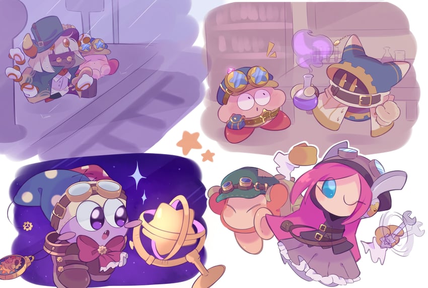 magolor, marx, taranza, and susie (kirby and 1 more) drawn by fafameow