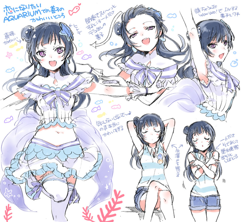 tsushima yoshiko (love live! and 1 more) drawn by nakayama_miyuki