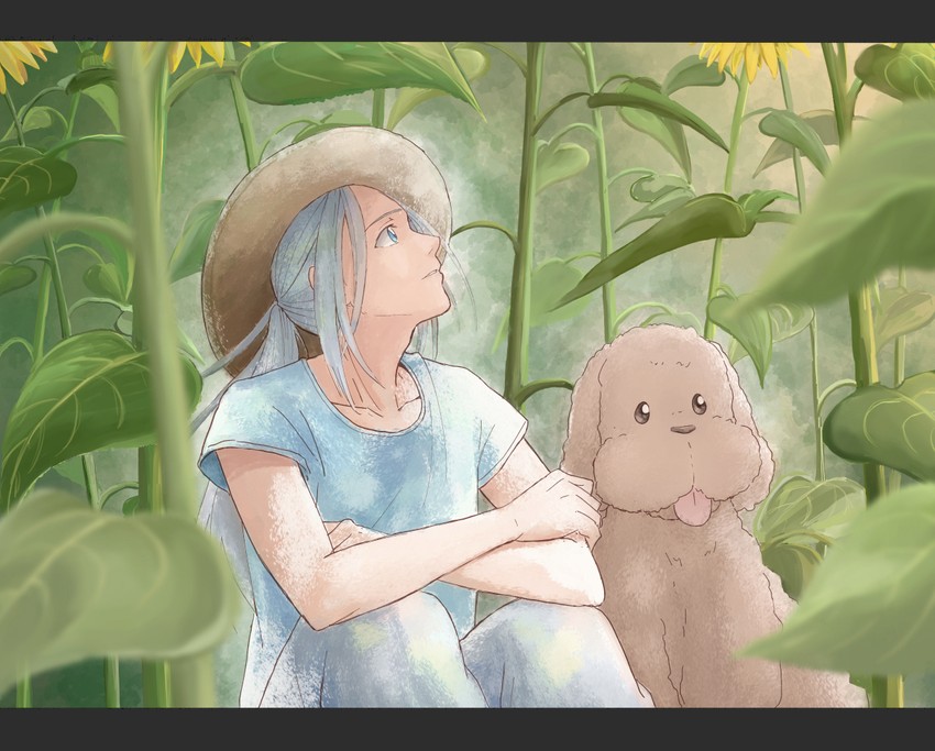viktor nikiforov and makkachin (yuri!!! on ice) drawn by takeshi_(mononohu20)