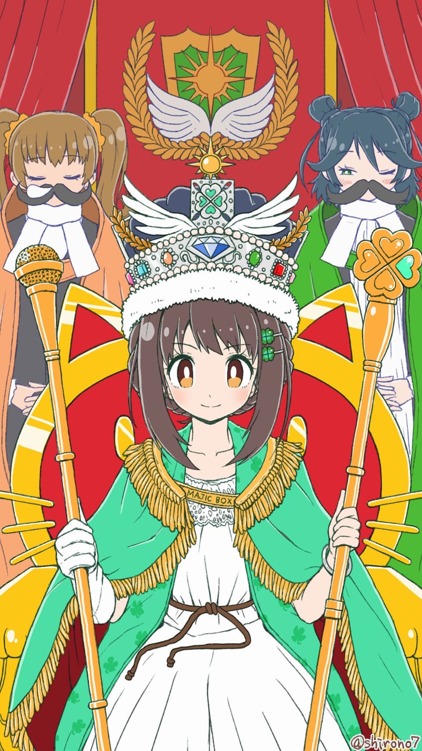 tamane uta, hoshina hinaka, and shirono yuzuki (gems company) drawn by shirono