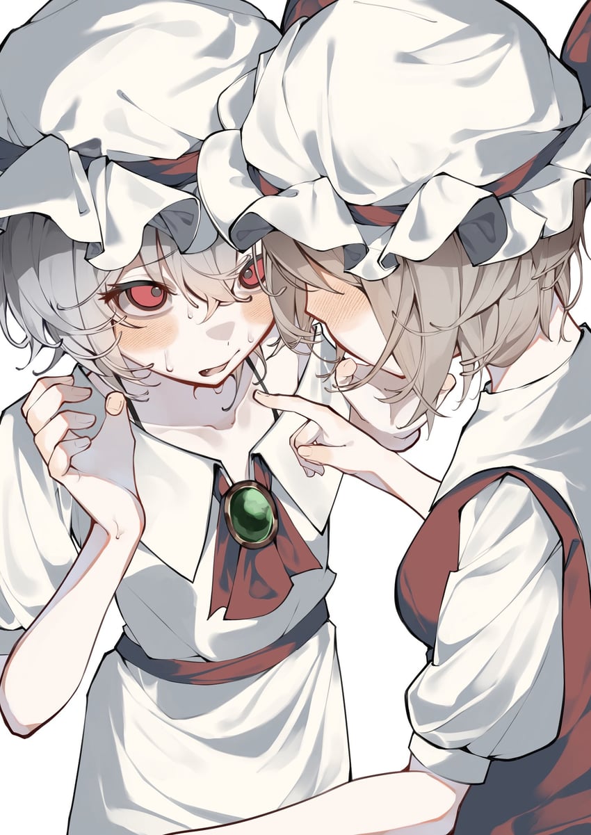 remilia scarlet and flandre scarlet (touhou) drawn by potato_(comicomi0211)