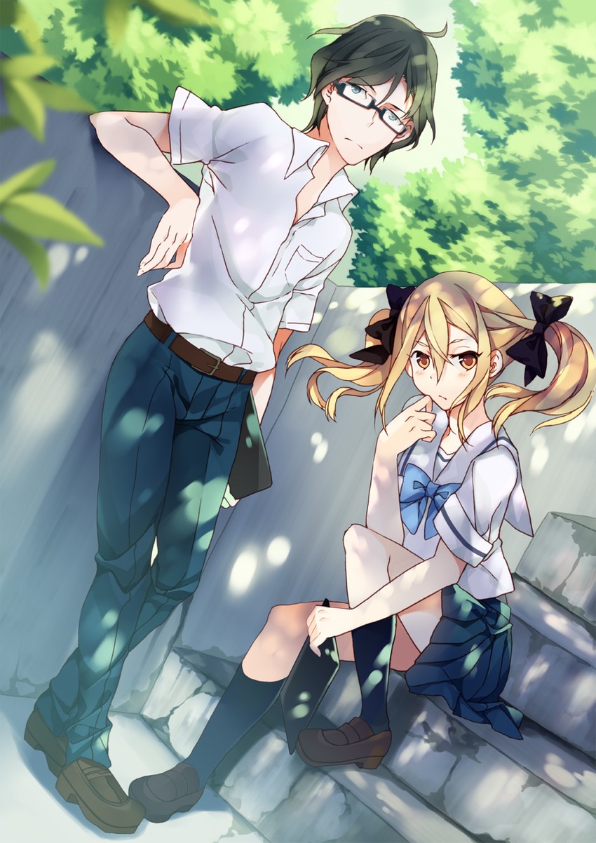 koujiro frau and hidaka subaru (science adventure and 1 more) drawn by kureaki_(exit)