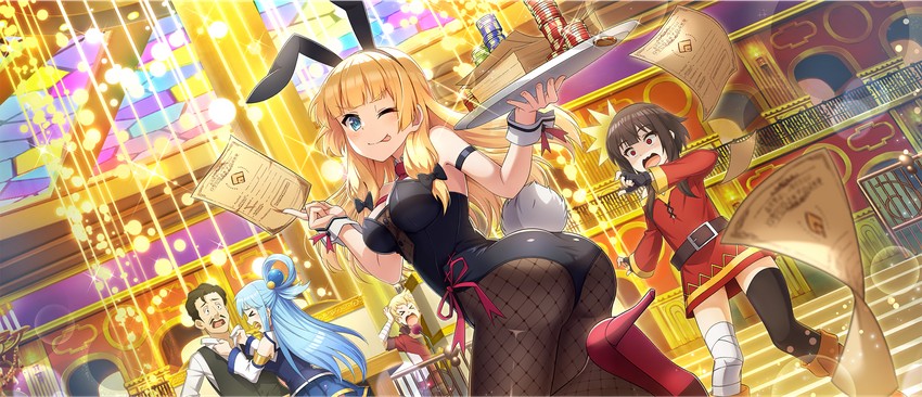 megumin, aqua, dust, and cecily (kono subarashii sekai ni shukufuku wo! and 1 more)