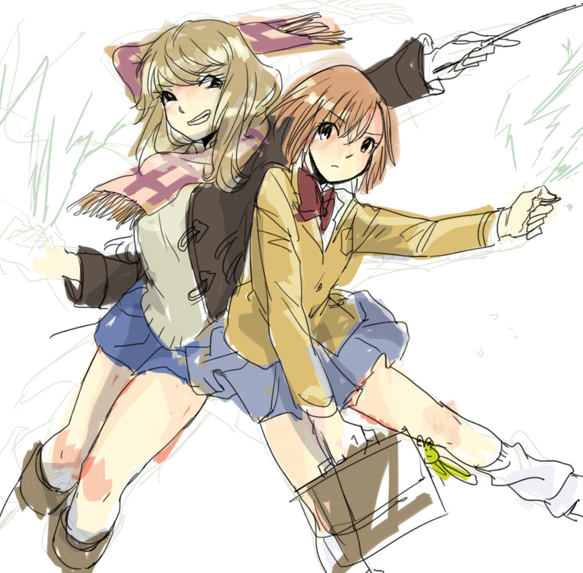 misaka mikoto and ozu kanon (toaru majutsu no index and 2 more) drawn by suzuki_(suzu_ki_02)