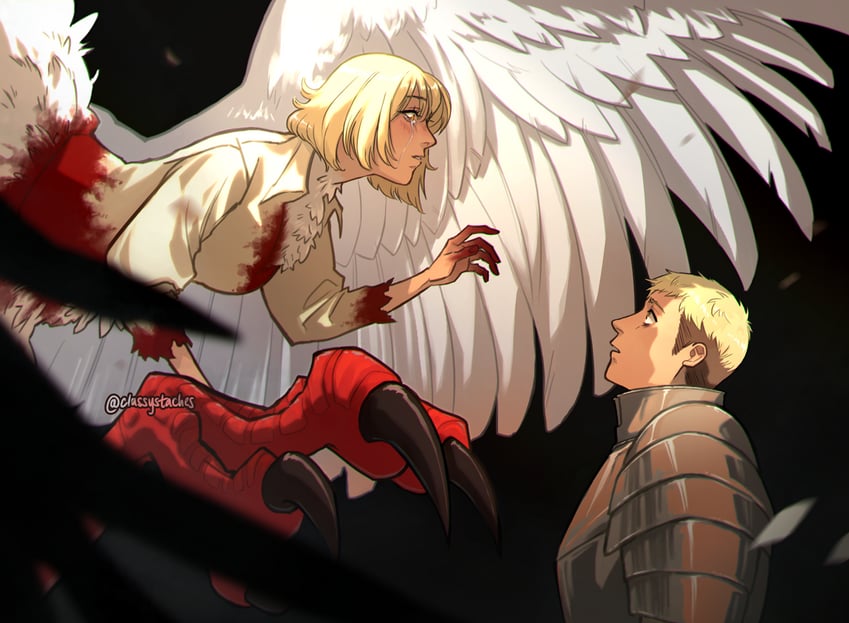 falin touden and laios touden (dungeon meshi) drawn by classystaches
