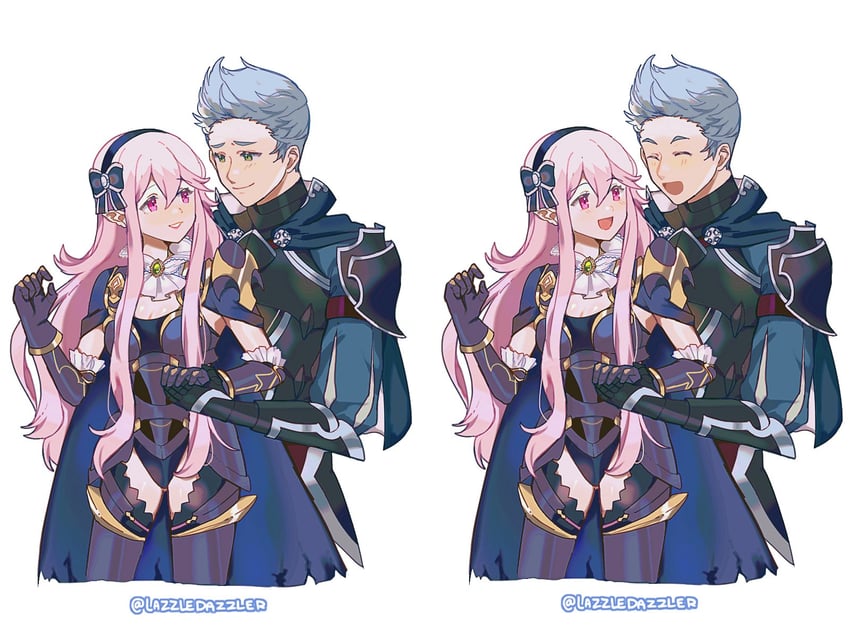 female corrin and silas (fire emblem and 1 more) drawn by pomme_(lazzledazzle)