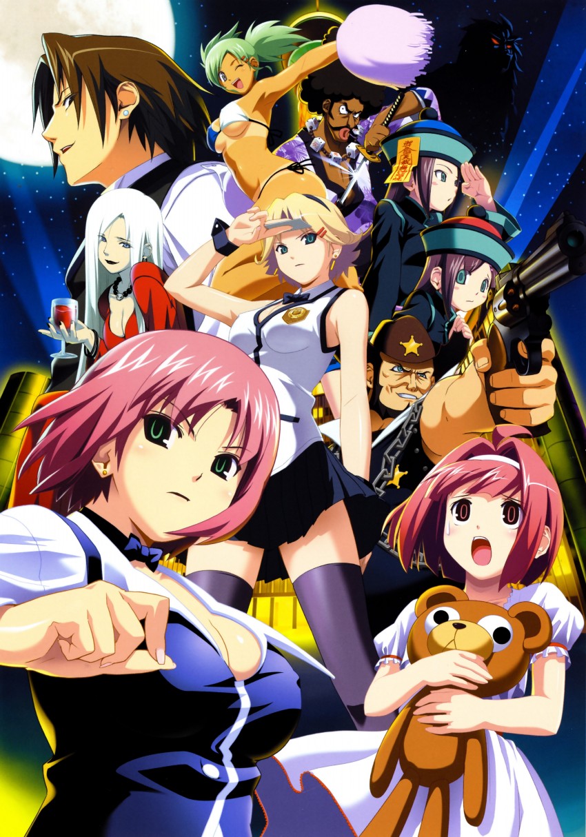 rio rollins, mint clark, rina tachibana, choco, linda-r-2007, and 6 more (super blackjack and 1 more) drawn by koutaro