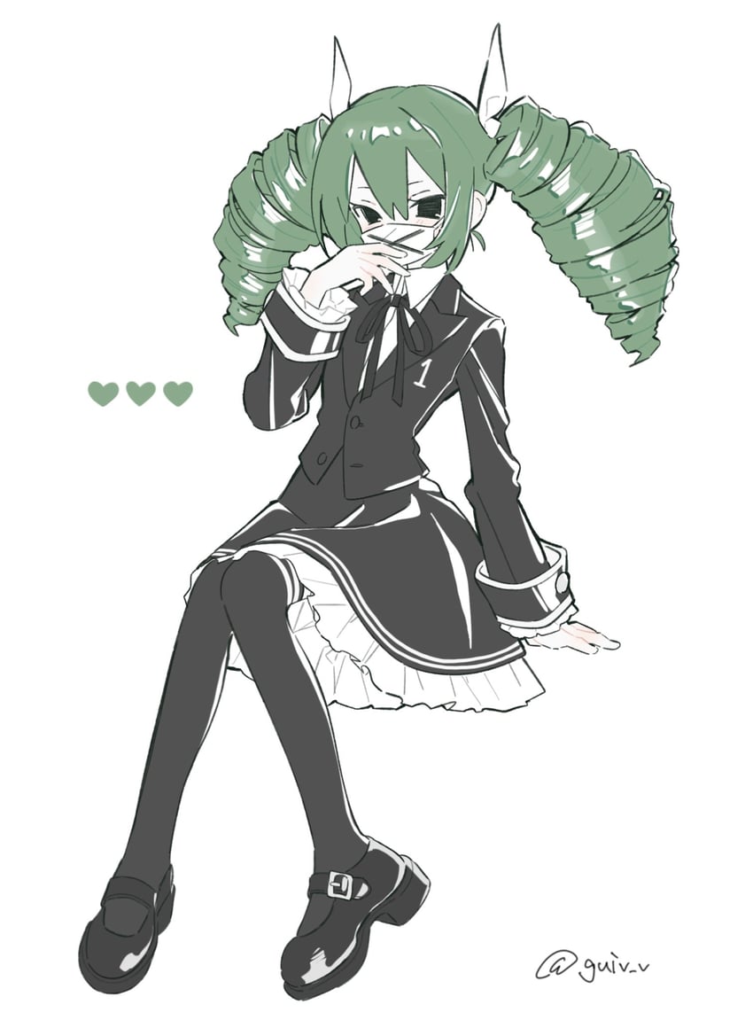 hatsune miku (vocaloid and 1 more) drawn by eguwi