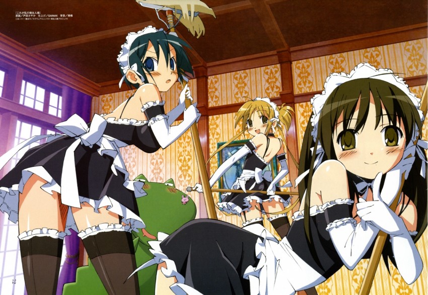 sawatari izumi, sawatari mitsuki, kuramachi anna, and pochi (kore ga watashi no goshujin-sama) drawn by toda_sayaka