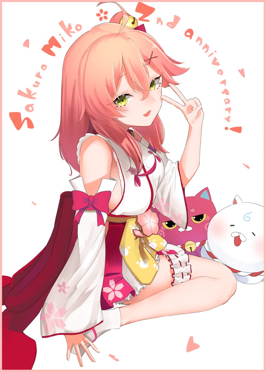 sakura miko, 35p, and kintoki (hololive) drawn by pino_(hetare1023)