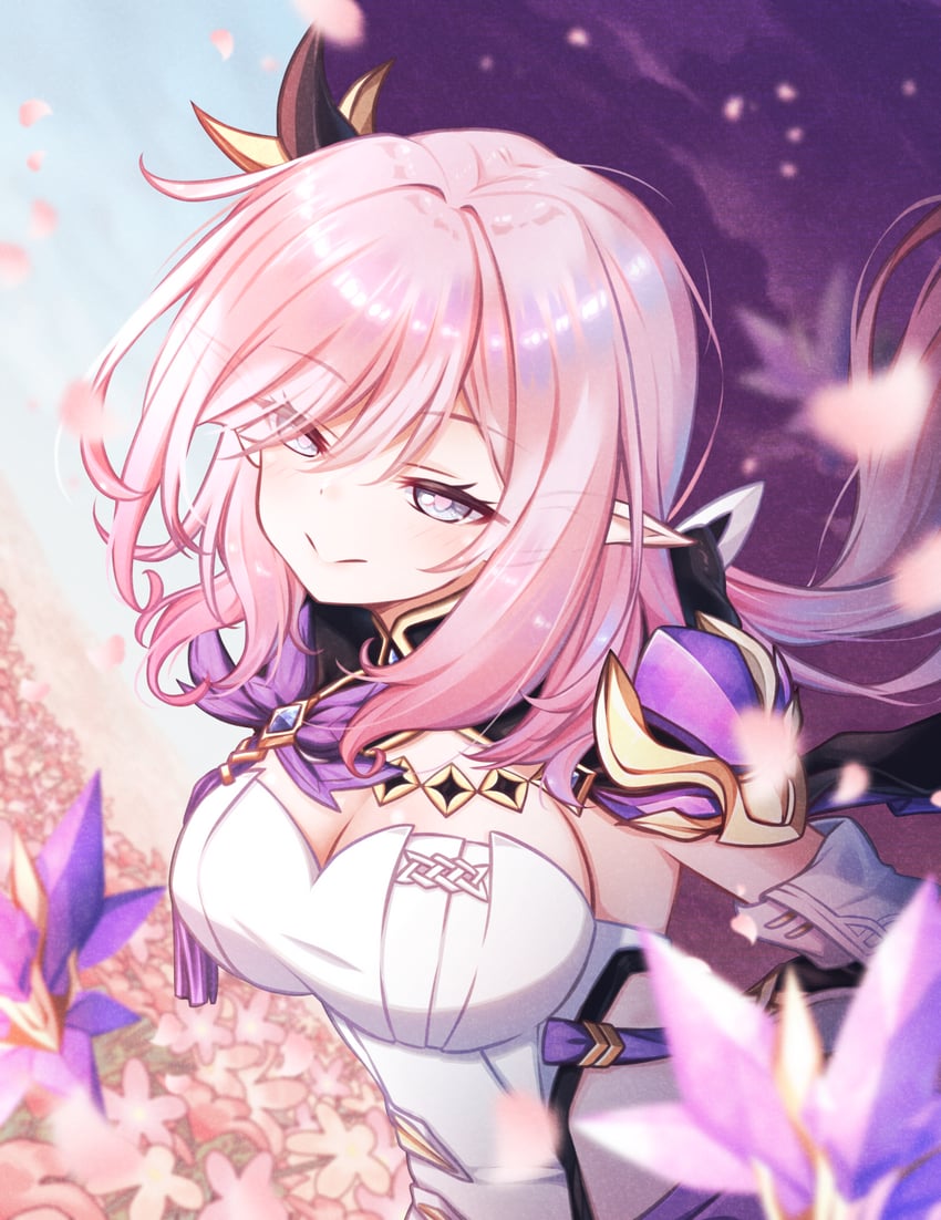 elysia (honkai and 1 more) drawn by knine_(platinatelier)