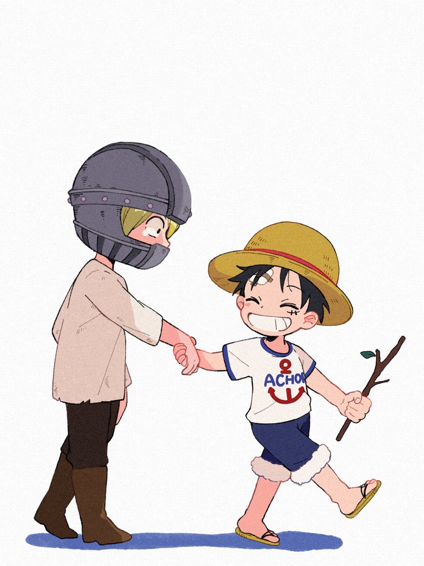 monkey d. luffy and sanji (one piece) drawn by yuyuyu9526