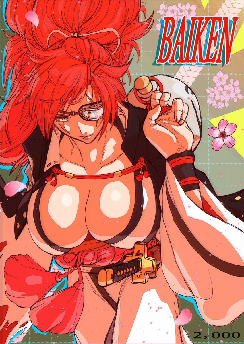 baiken (guilty gear and 1 more) drawn by fukamichi_ran'ou