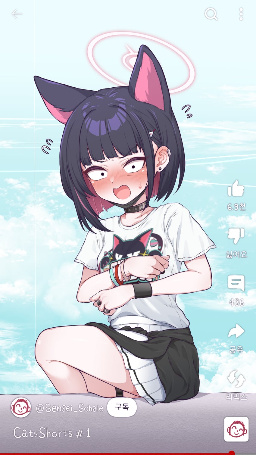 sensei, doodle sensei, and kazusa (blue archive) drawn by lee_mae_hyang
