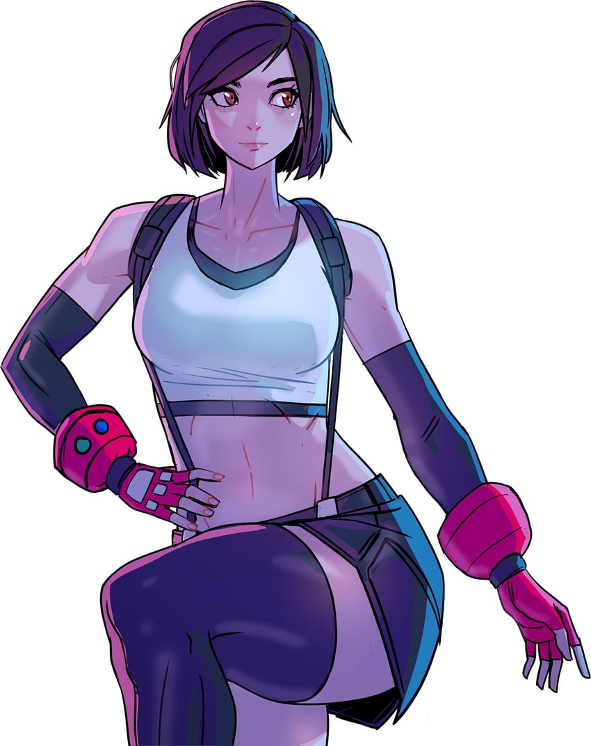 tifa lockhart (final fantasy and 3 more) drawn by davecavedraws
