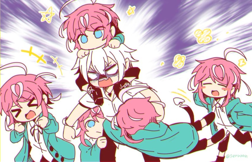 amemura ramuda and aohitsugi samatoki (hypnosis mic) drawn by satsuki_suzuran