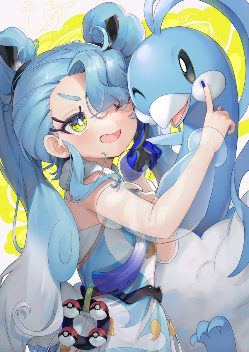 hatsune miku, altaria, and flying miku (pokemon and 2 more) drawn by gunjou_row