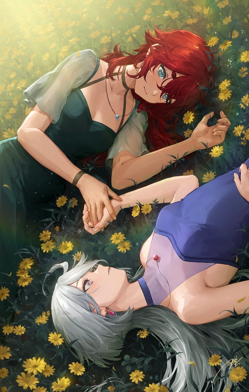 suletta mercury and miorine rembran (gundam and 1 more) drawn by kouzuki_kei