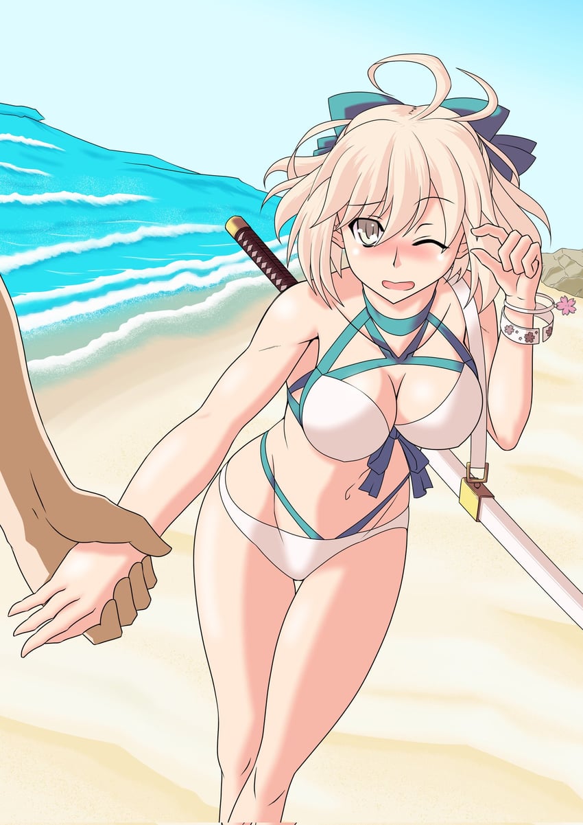 okita souji and okita j. souji (fate and 2 more) drawn by rofu_get