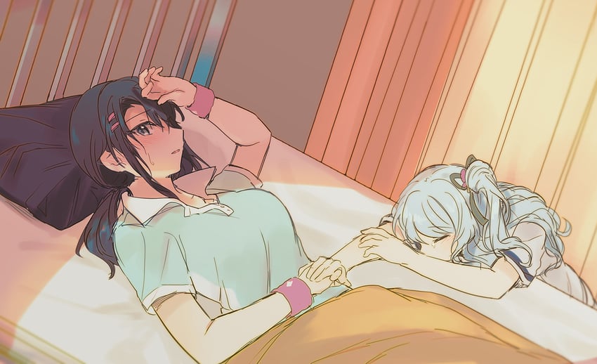 okusawa misaki and matsubara kanon (bang dream!) drawn by opi