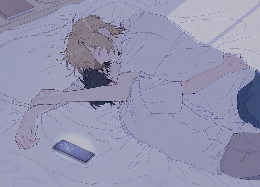 ash lynx and okumura eiji (banana fish) drawn by a_co_pi