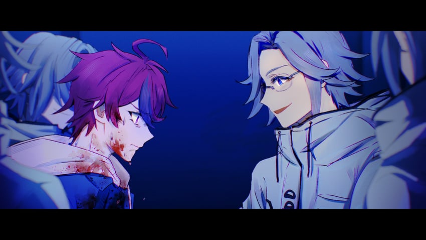 aotsuki eito and sumino takumi (the hundred line -last defense academy-) drawn by 20mgd19