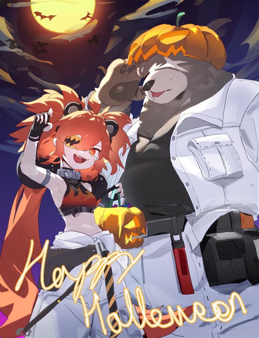 koleda belobog and ben bigger (zenless zone zero) drawn by loss_kim
