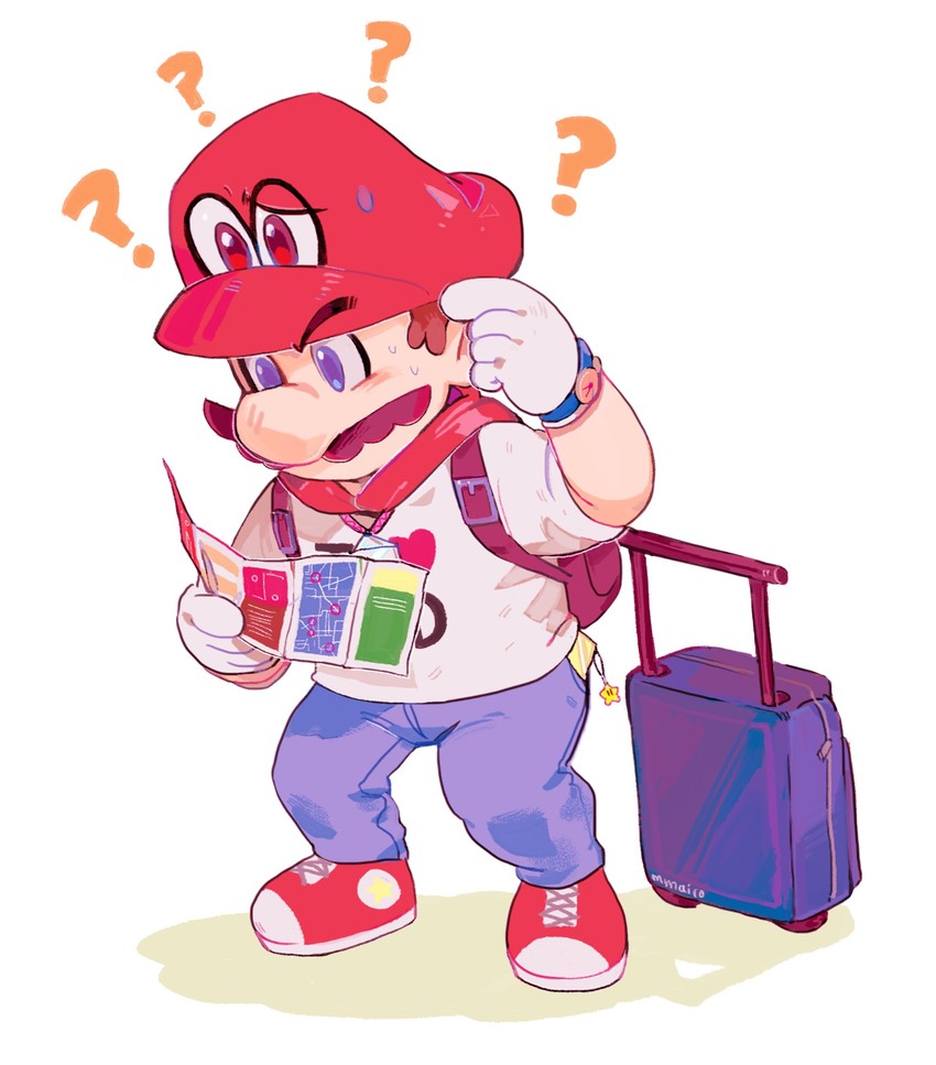 mario and cappy (mario and 1 more) drawn by mmairo