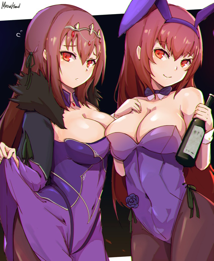 scathach and scathach skadi (fate and 1 more) drawn by meow_head