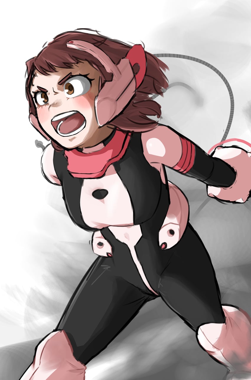 uraraka ochaco (boku no hero academia) drawn by piyo_(tzdn7222)