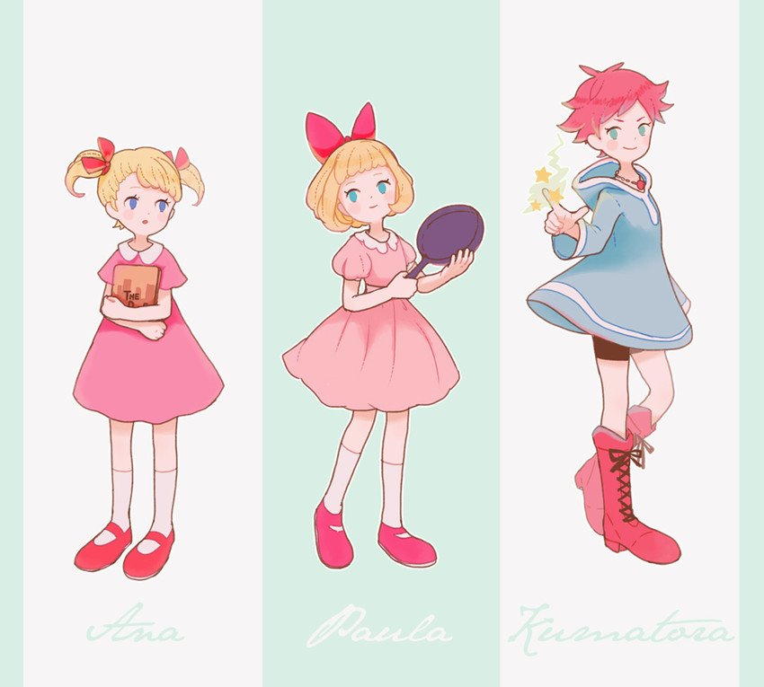 paula, kumatora, and ana (mother and 4 more) drawn by memi_(gamemix)