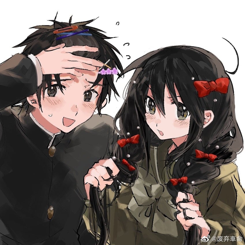 shana and sakai yuuji (shakugan no shana) drawn by feiqi_chelun