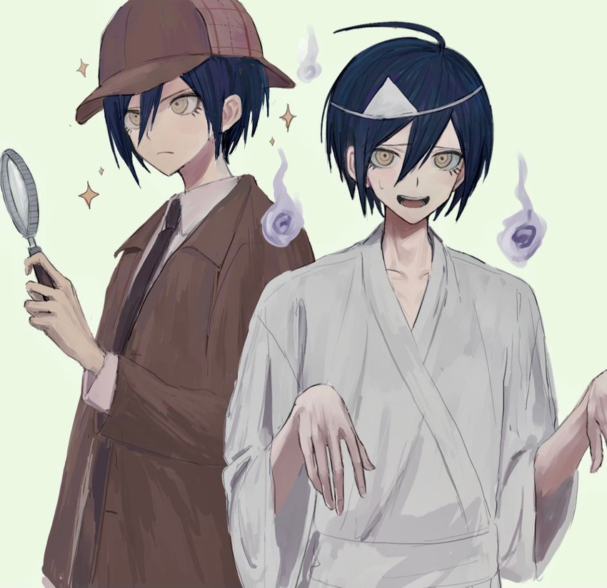 saihara shuichi (danganronpa and 1 more) drawn by iumi_urura