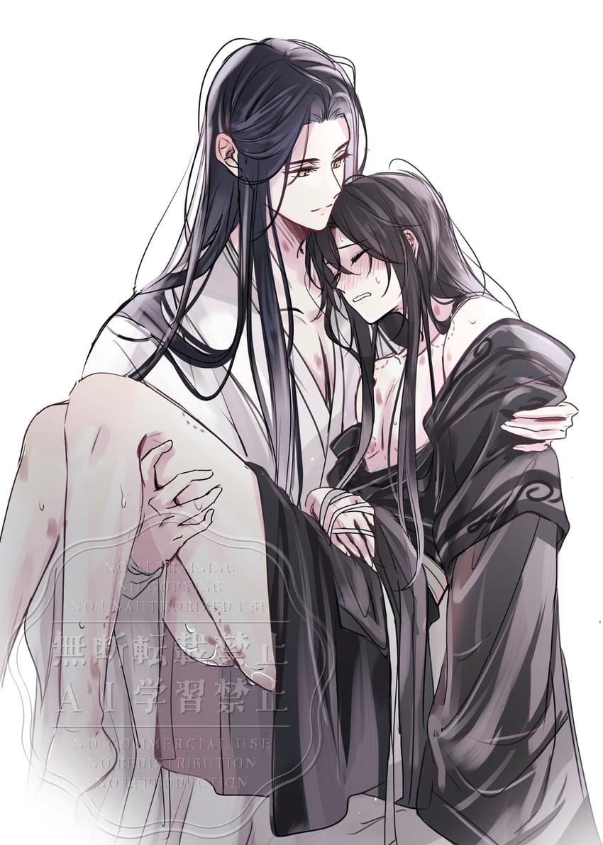 wei wuxian and lan wangji (modao zushi) drawn by semiusa1010