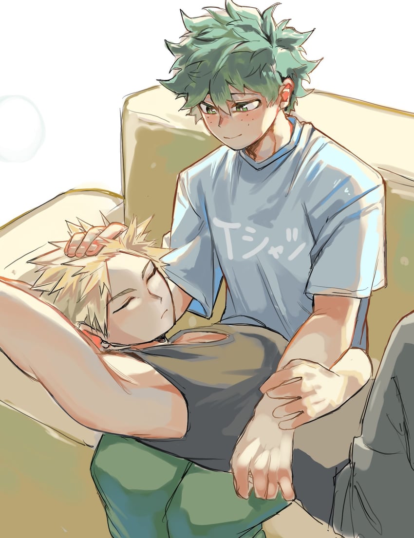midoriya izuku and bakugou katsuki (boku no hero academia) drawn by kuxf5comul50128