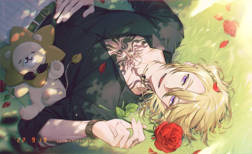 luca kaneshiro and augustus (nijisanji and 1 more) drawn by subob_(jsg3303)
