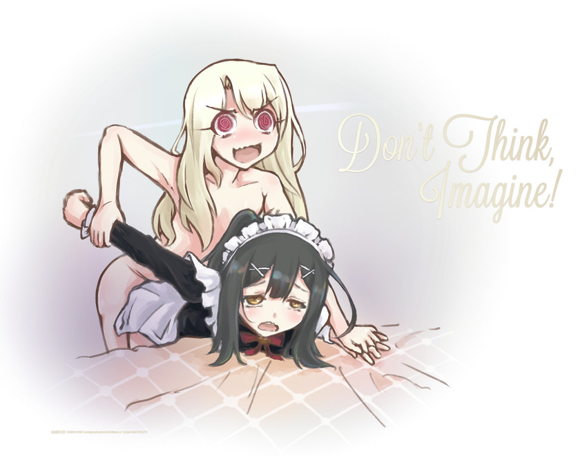 illyasviel von einzbern and miyu edelfelt (fate and 1 more) drawn by laoism