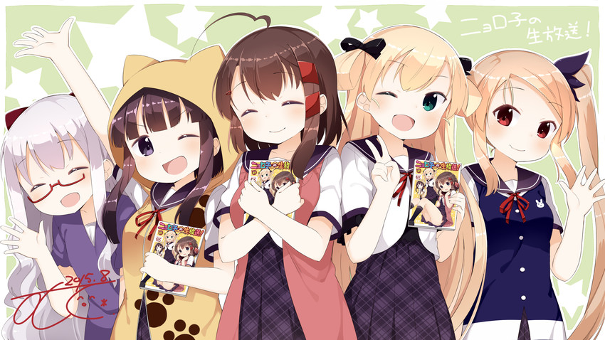 hebime sayoko, sonomura matsuri, ikutsuki kokoro, tachibana suzune, and shinonome (nyoroko no namahousou!) drawn by muku_(muku-coffee)