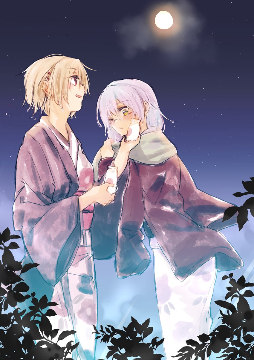kayamori ruka and izumi yuki (heaven burns red) drawn by dometan0_0