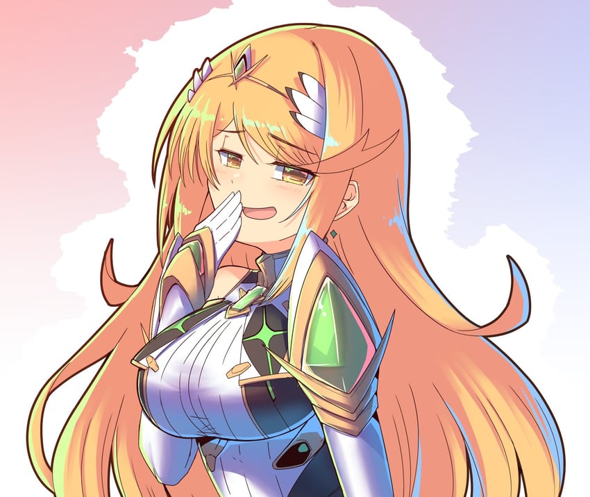 mythra (xenoblade chronicles and 1 more) drawn by cat_with_a_brush