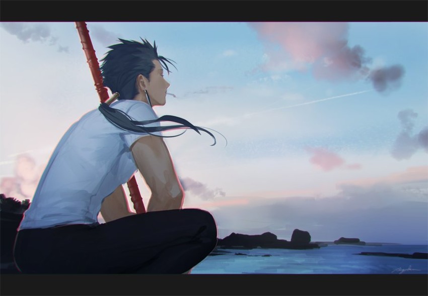 cu chulainn (fate and 1 more) drawn by suda_ayaka