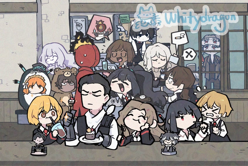 faust, sinclair, yi sang, hong lu, ryoshu, and 10 more (project moon and 2 more) drawn by whitydragon