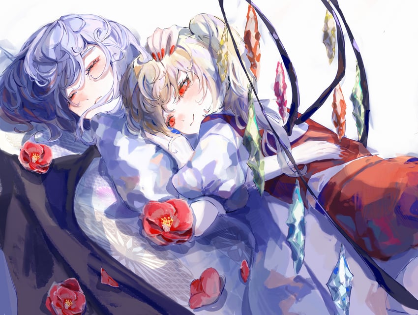 remilia scarlet and flandre scarlet (touhou) drawn by mashi_(pixiv_zcjd2538)