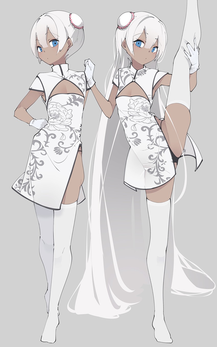 kasshoku-chan (original) drawn by unimon_e