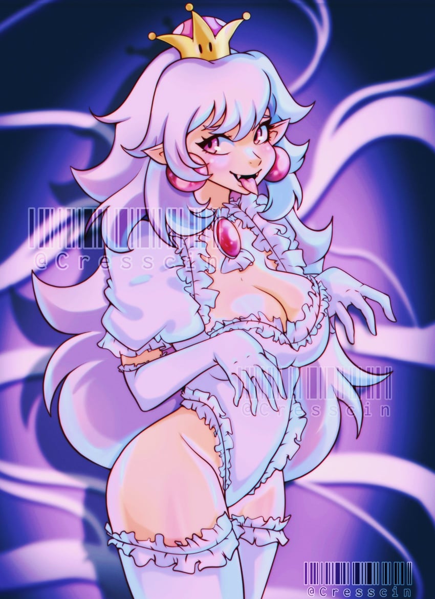 princess king boo (mario and 2 more) drawn by cresscin