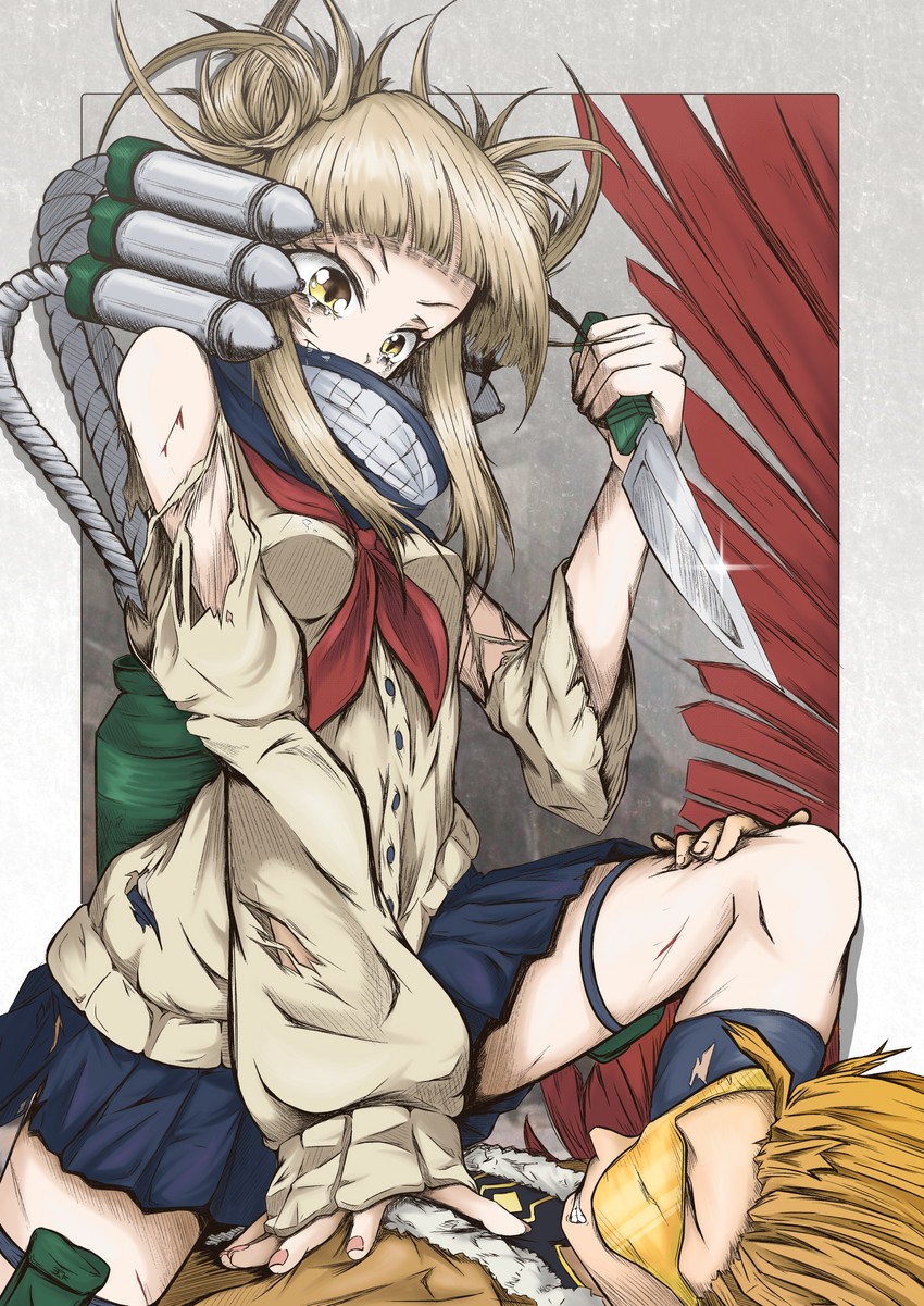 toga himiko and hawks (boku no hero academia) drawn by el_genso