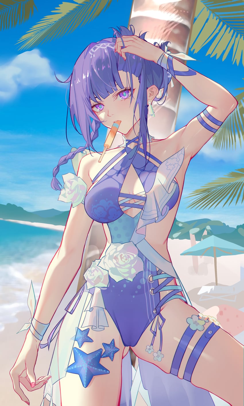 raiden mei (honkai and 1 more) drawn by comet-c