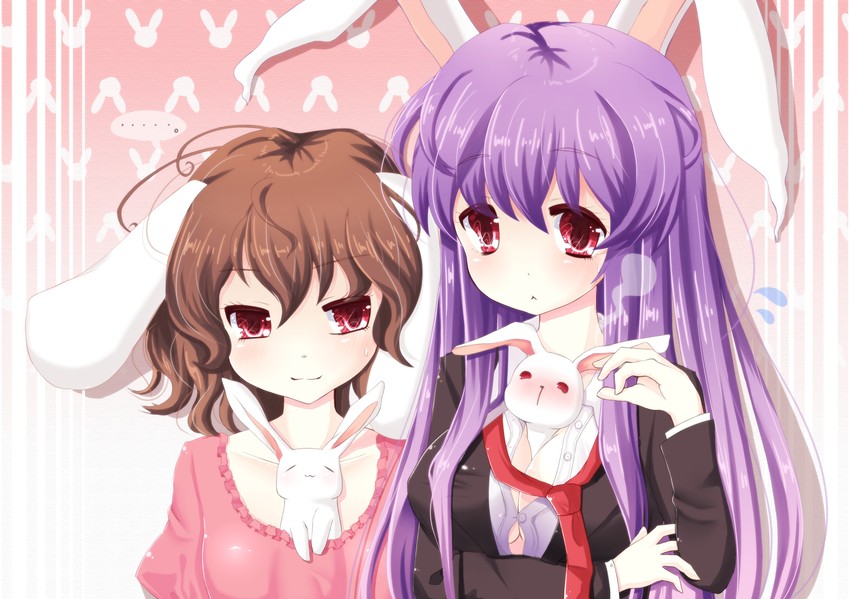 reisen udongein inaba and inaba tewi (touhou) drawn by hasetomo